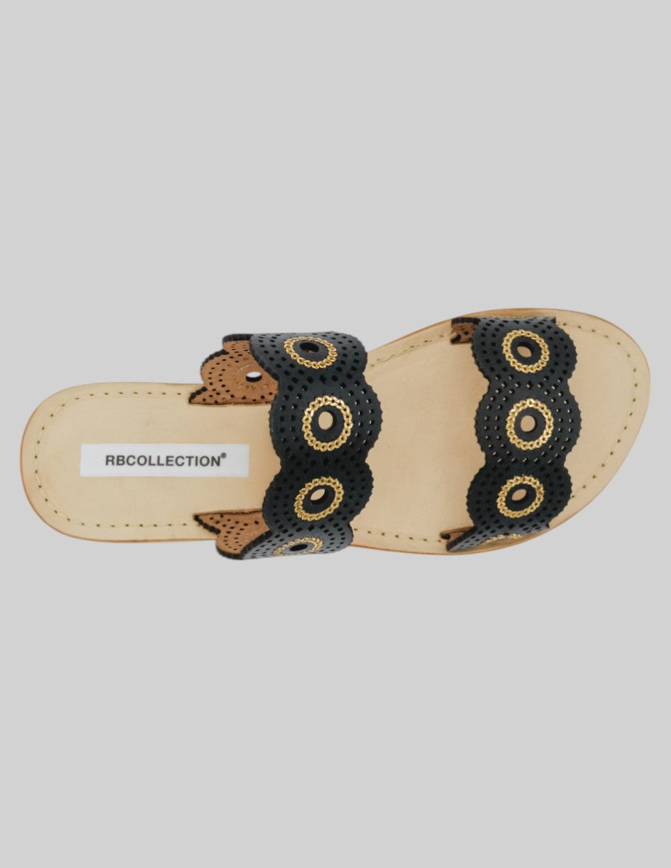 Sandalias de piso Hand Made en Piel - Negro
