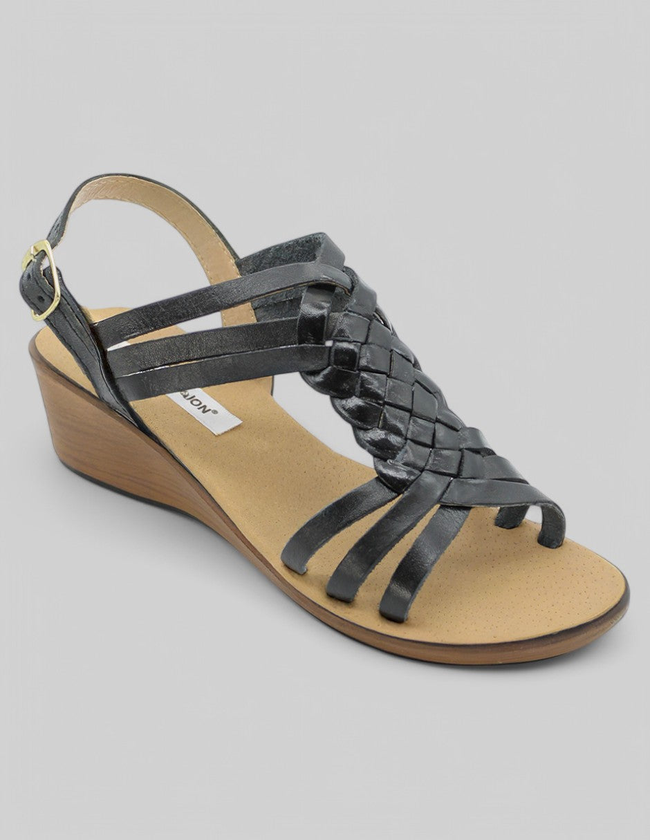 Sandalias con plataforma Exterior Piel Color Negro Para Mujer De RBCOLLECTION
