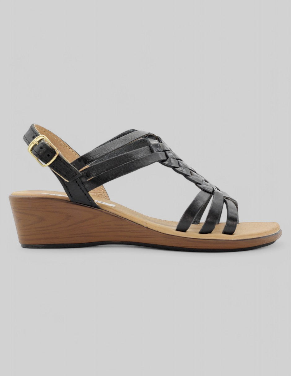Sandalias con plataforma Hand Made en Piel - Negro