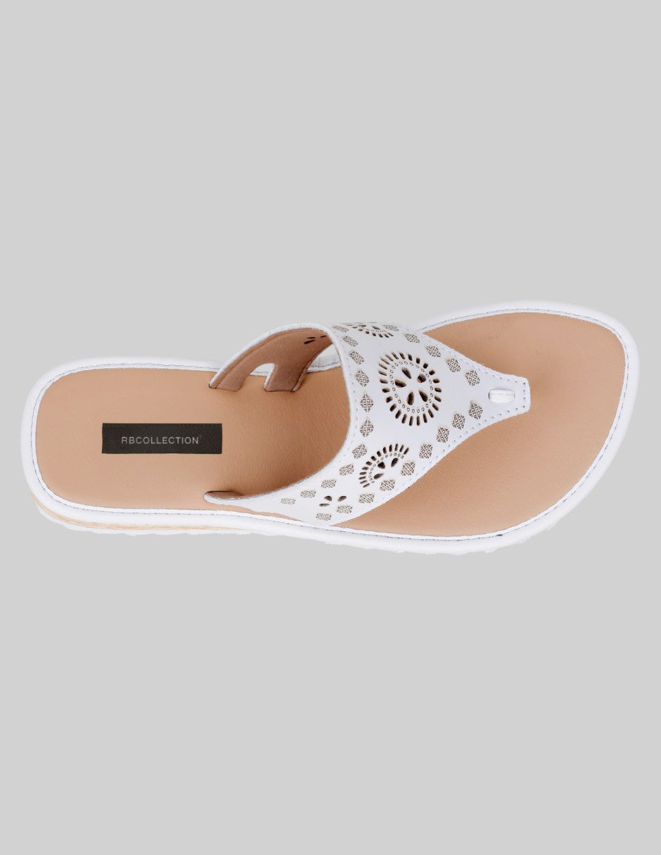 Sandalias de piso Solea en Piel vegana – Blanco