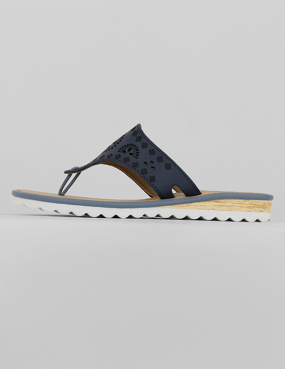 Sandalias con plataforma Exterior Piel vegana Color Azul Para Mujer De RBCOLLECTION