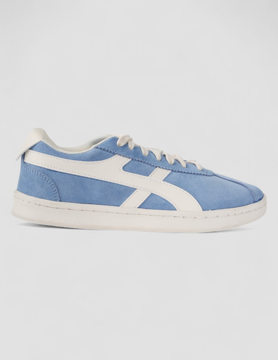 Tenis con cordones Exterior Gamuza Color Azul Para Mujer De RBCOLLECTION