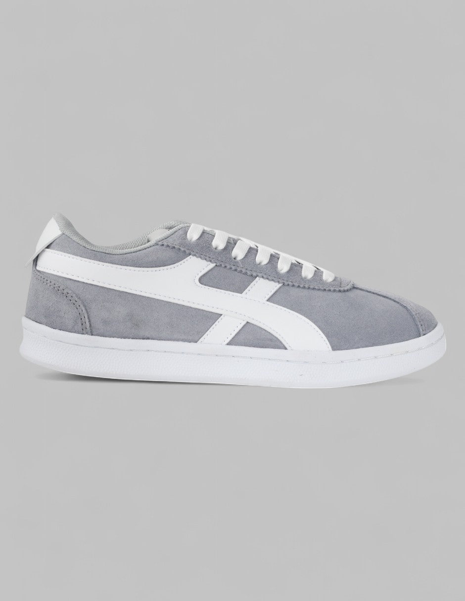 Tenis con cordones Exterior Gamuza Color Gris Para Mujer De RBCOLLECTION