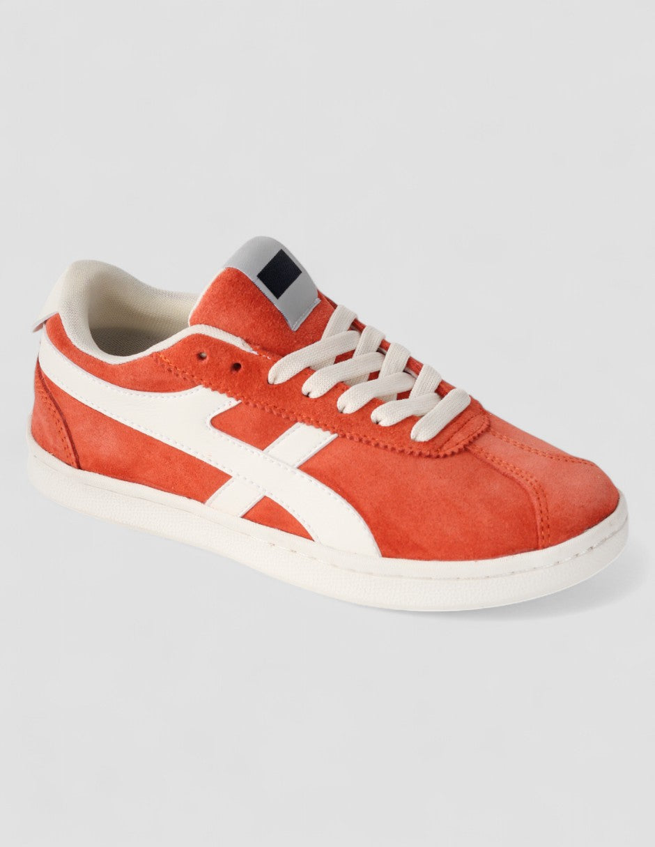Tenis con cordones Sam Gamuza - Naranja