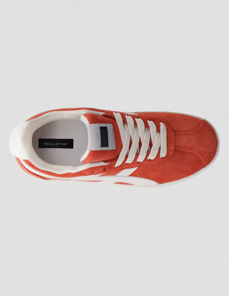 Tenis con cordones Sam Gamuza - Naranja