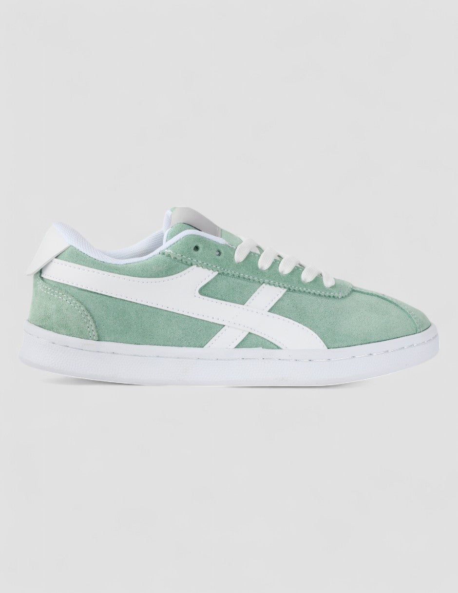 Tenis con cordones Exterior Gamuza Color Verde Para Mujer De RBCOLLECTION