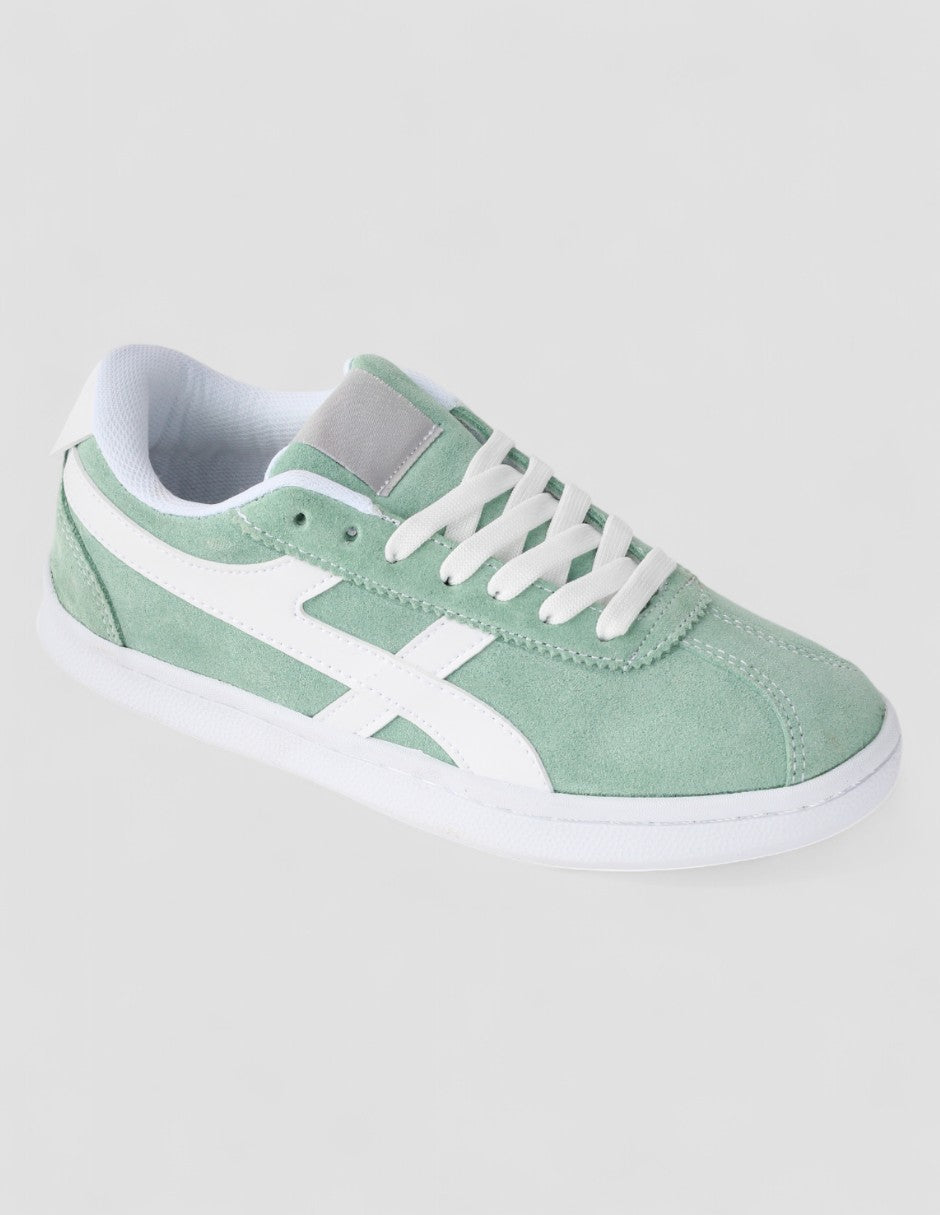 Tenis con cordones Sam Gamuza - Verde