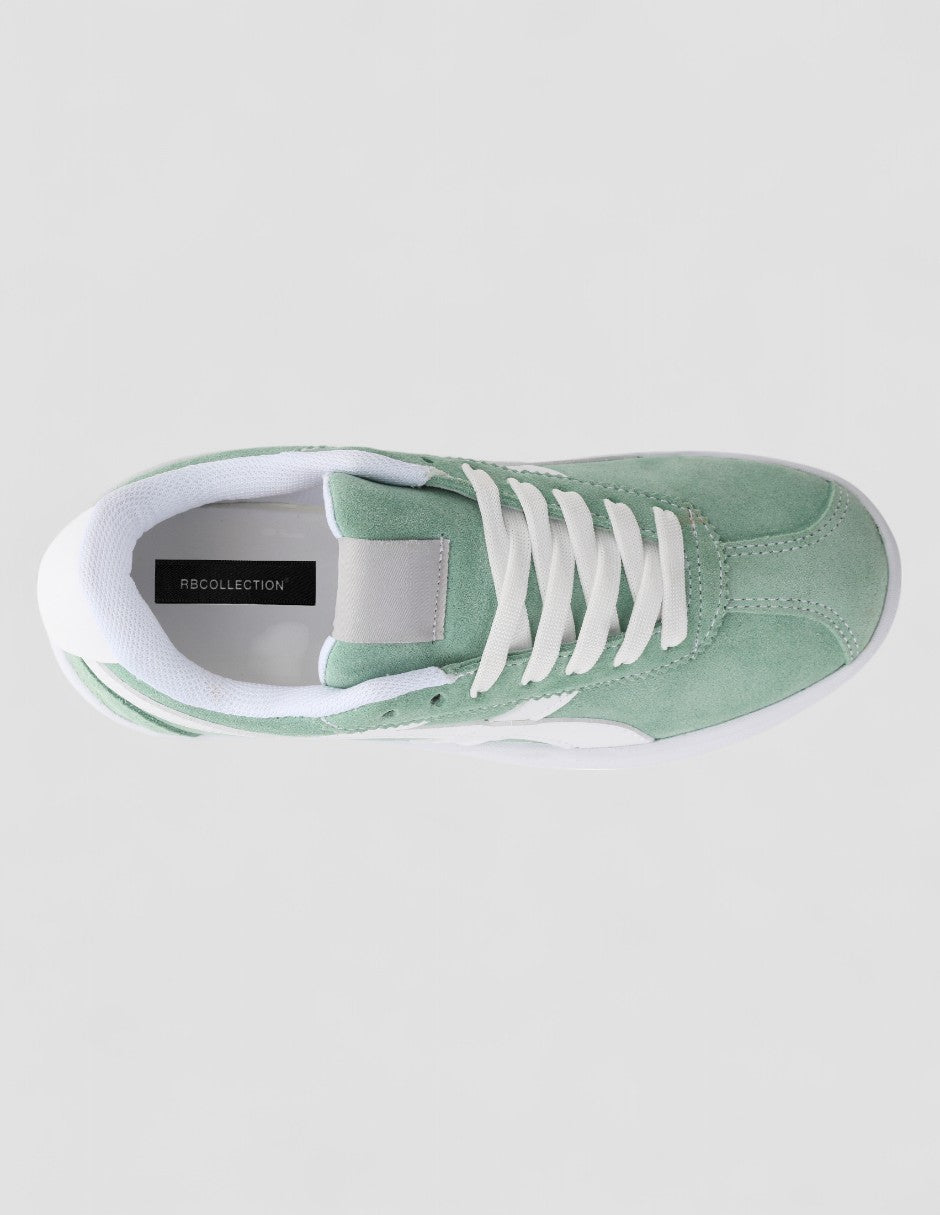 Tenis con cordones Sam Gamuza - Verde