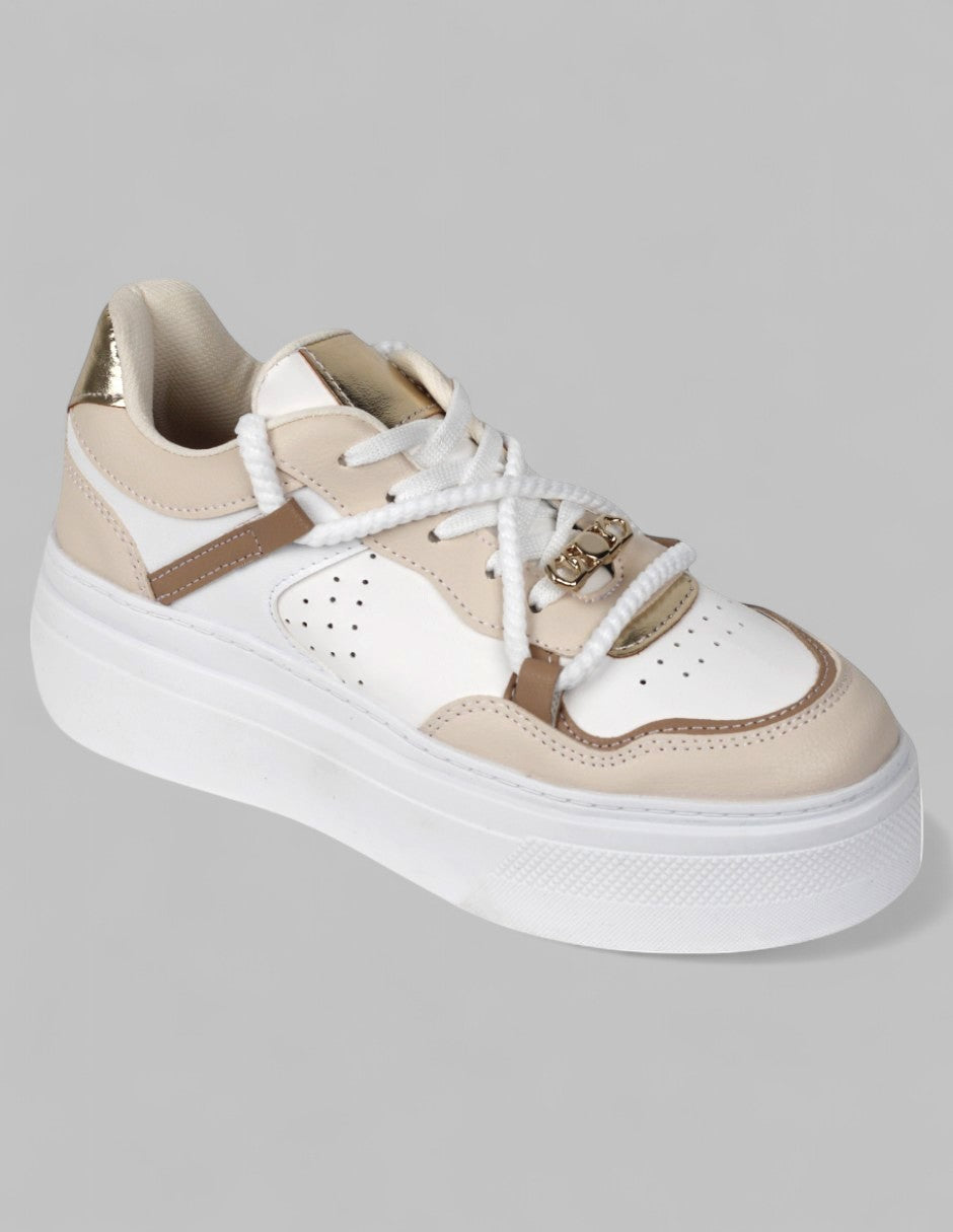 Tenis tipo deportivo  Urban Piel vegana - Beige