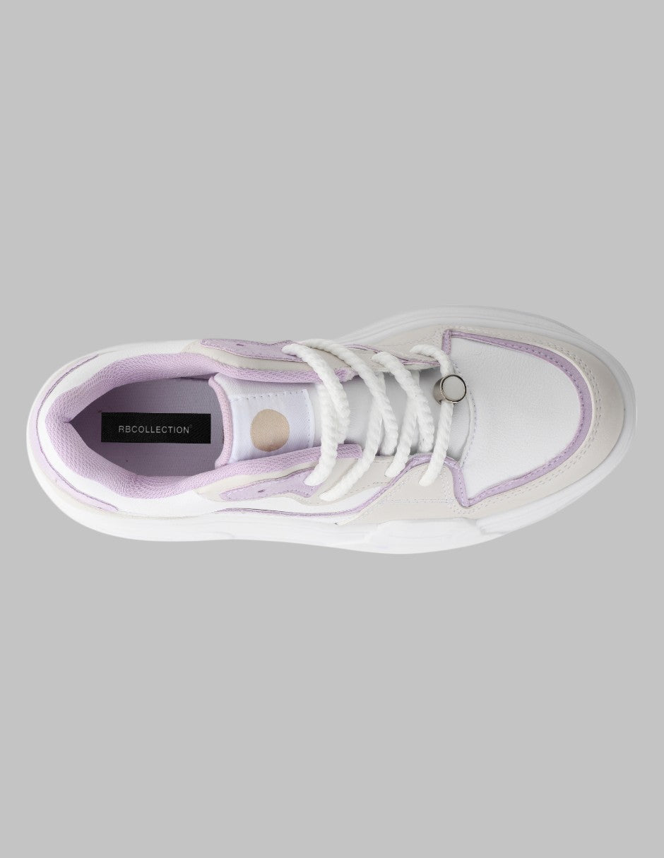 Tenis con cordones Chunk Piel vegana - Multicolor