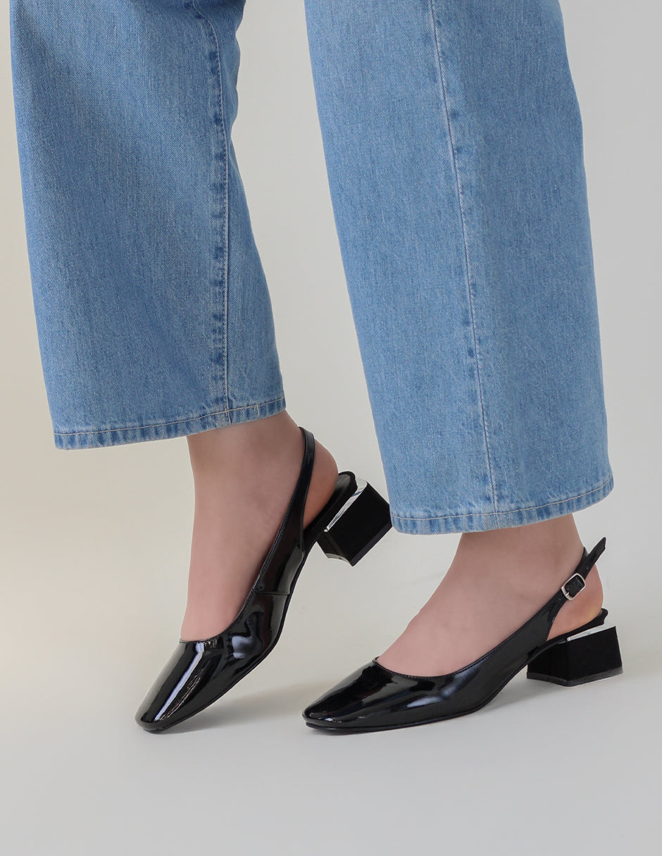 Zapatillas Durliny en Charol – Negro