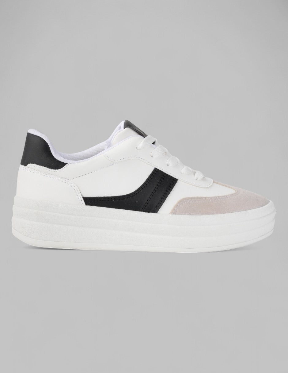 Tenis con cordones Exterior Piel vegana Color Multicolor Para Mujer De RBCOLLECTION
