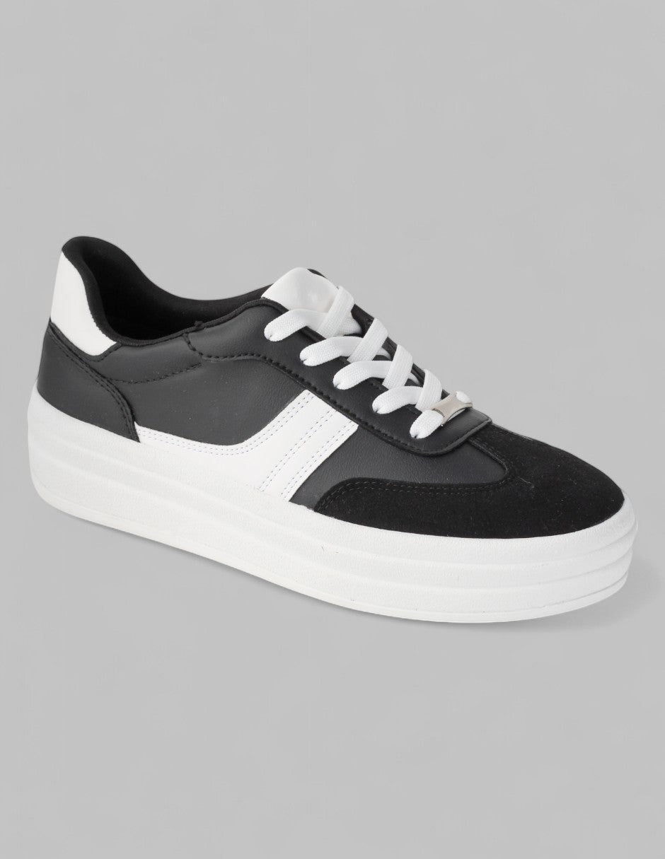Tenis con cordones Urban Piel vegana - Negro