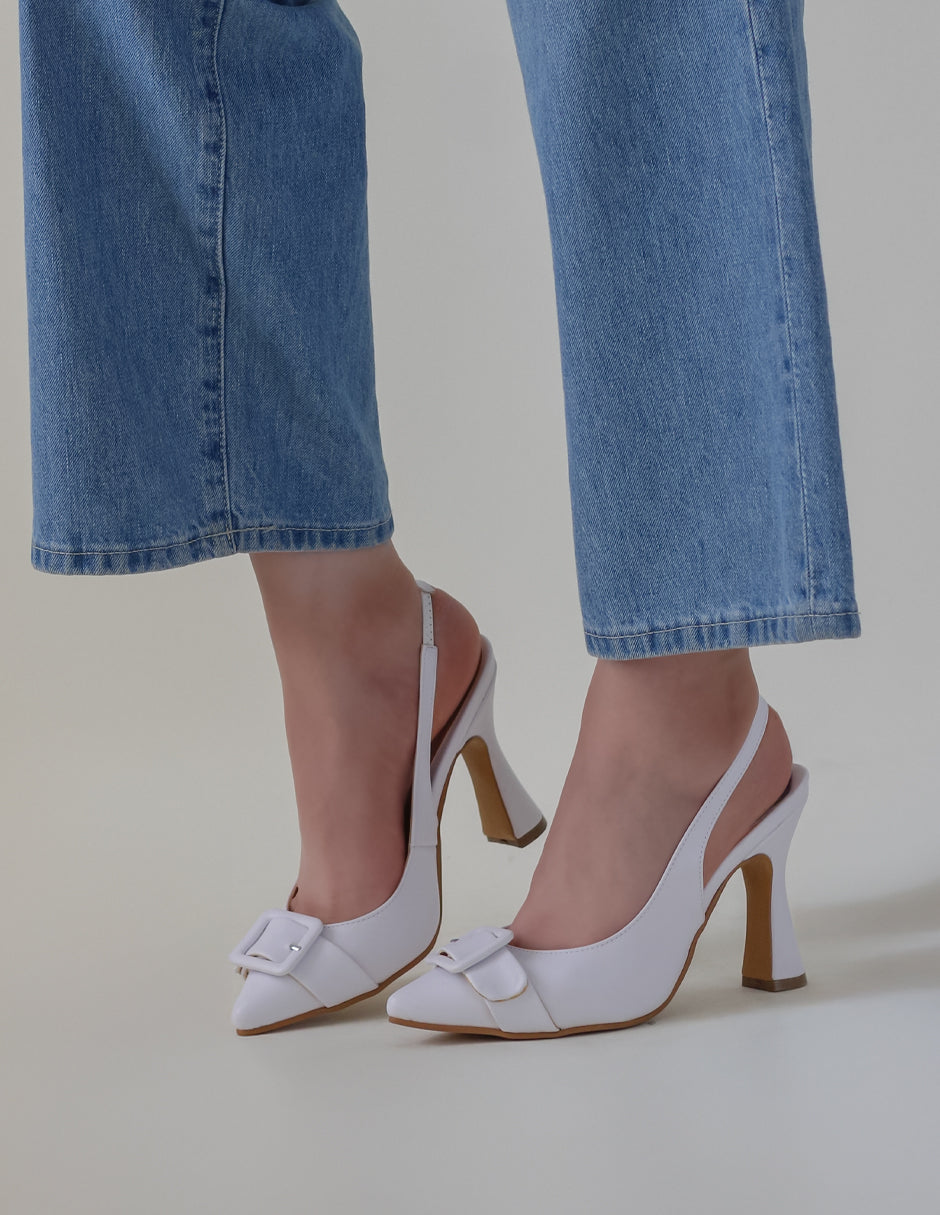 Zapatillas Lady en Piel vegana – Blanco