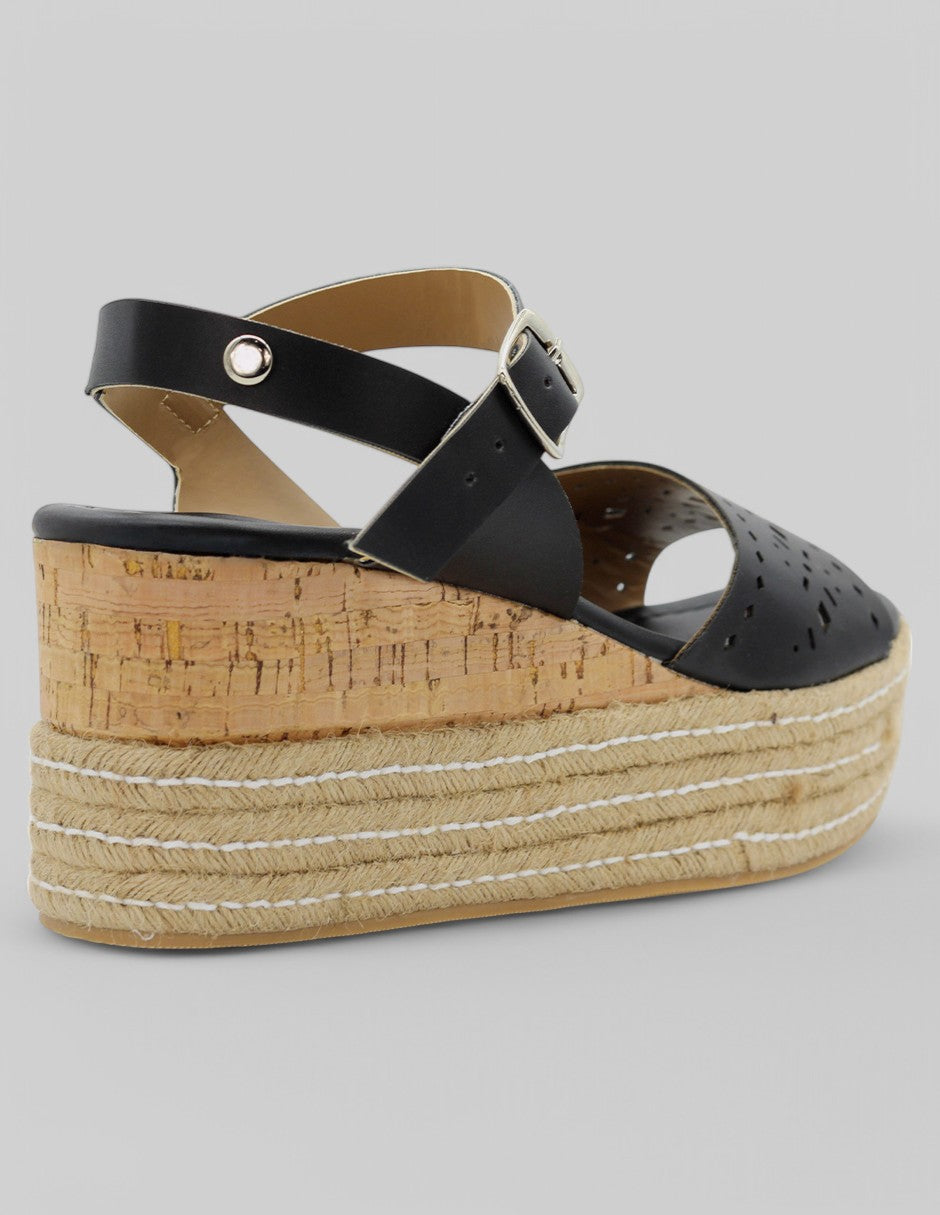 Sandalias con plataforma Daril en Piel vegana - Negro