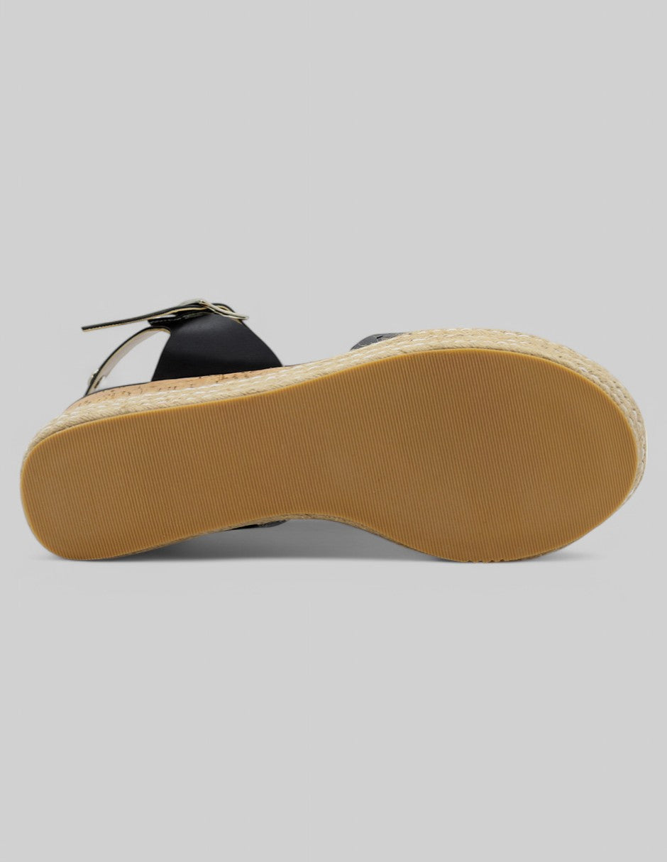Sandalias con plataforma Daril en Piel vegana - Negro