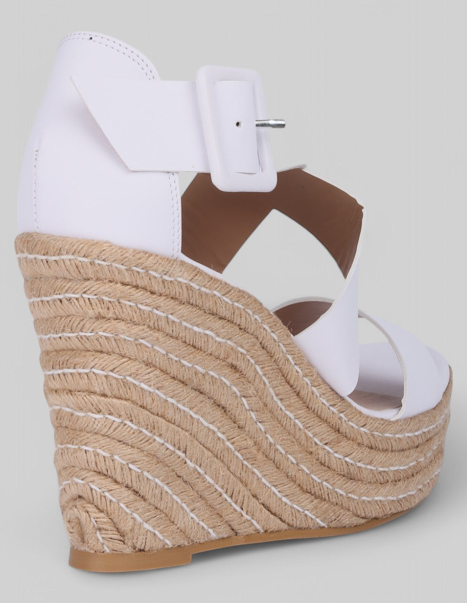 Sandalias con plataforma Daril en Piel vegana - Blanco