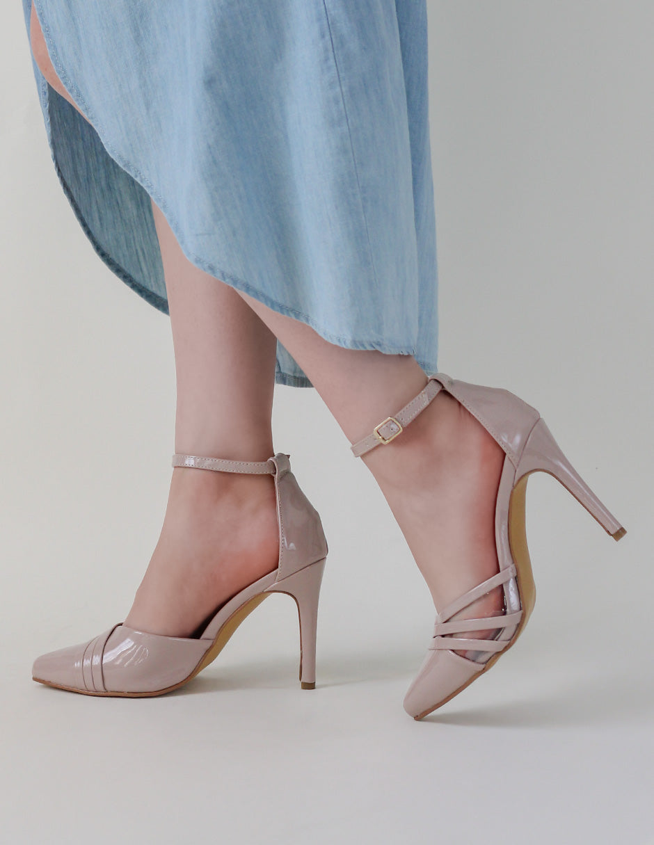 Zapatillas Lady en Charol – Beige