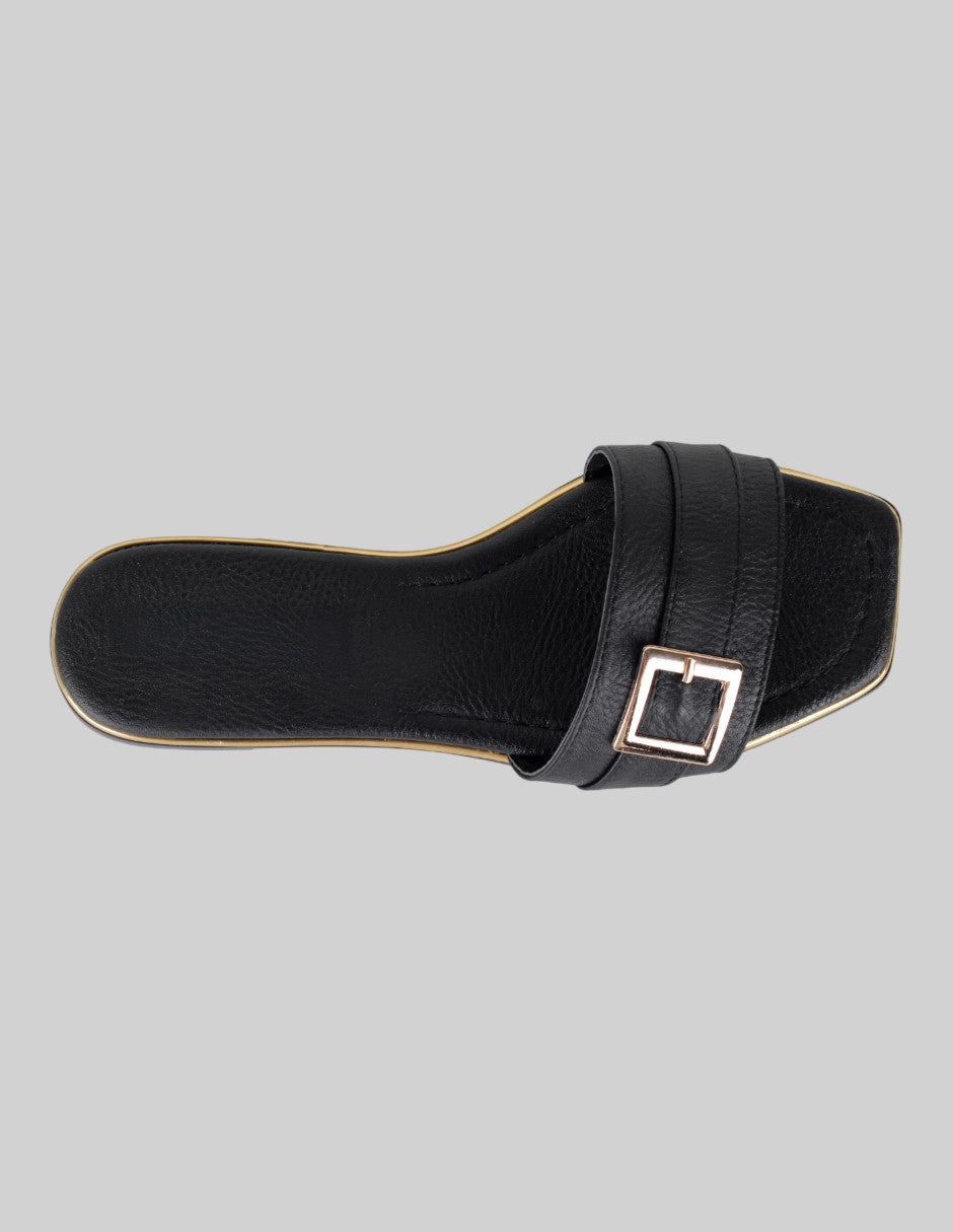 Sandalias de piso Ave en Piel vegana – Negro