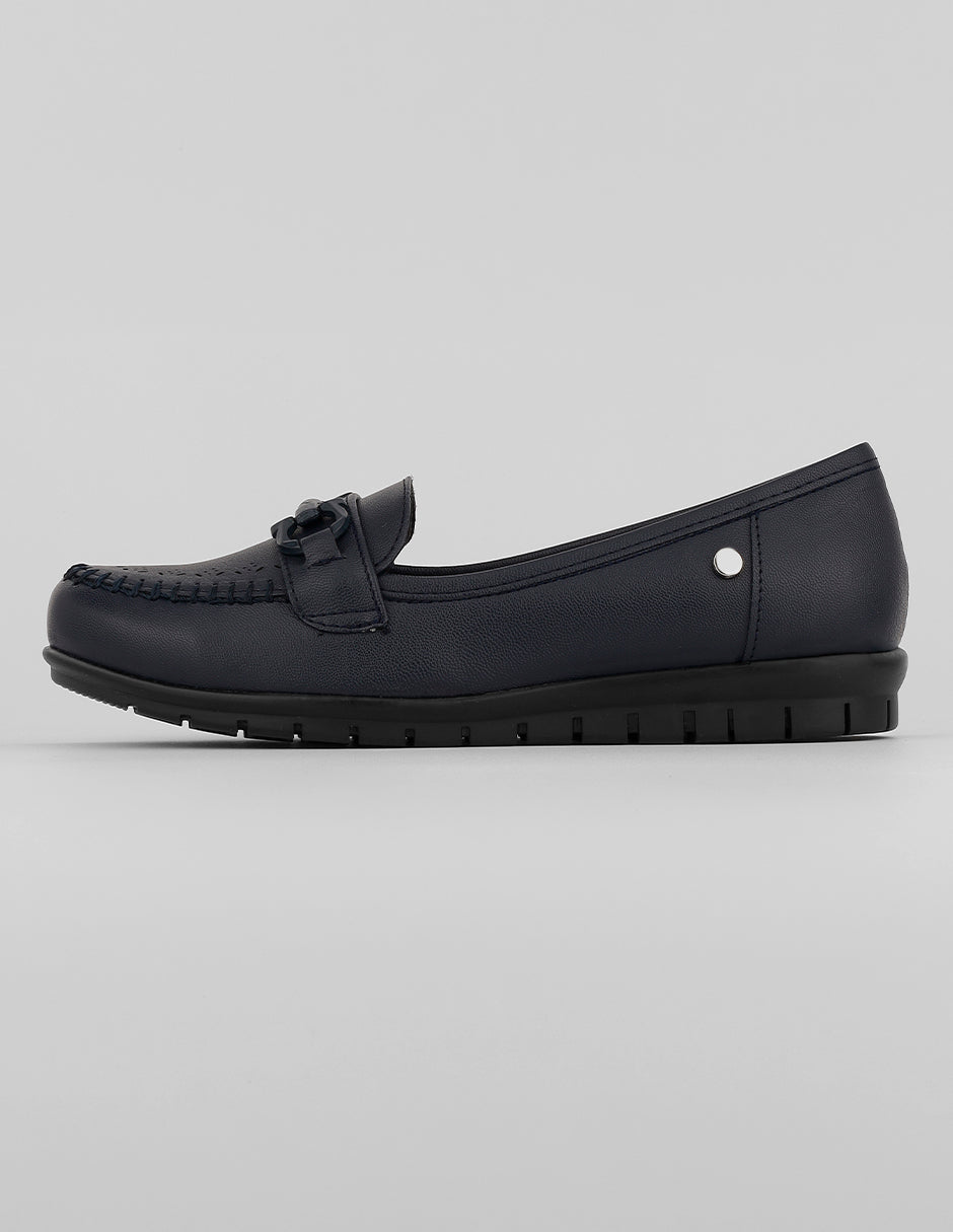 Mocasines Exterior Piel vegana Color Azul Para Mujer De RBCOLLECTION