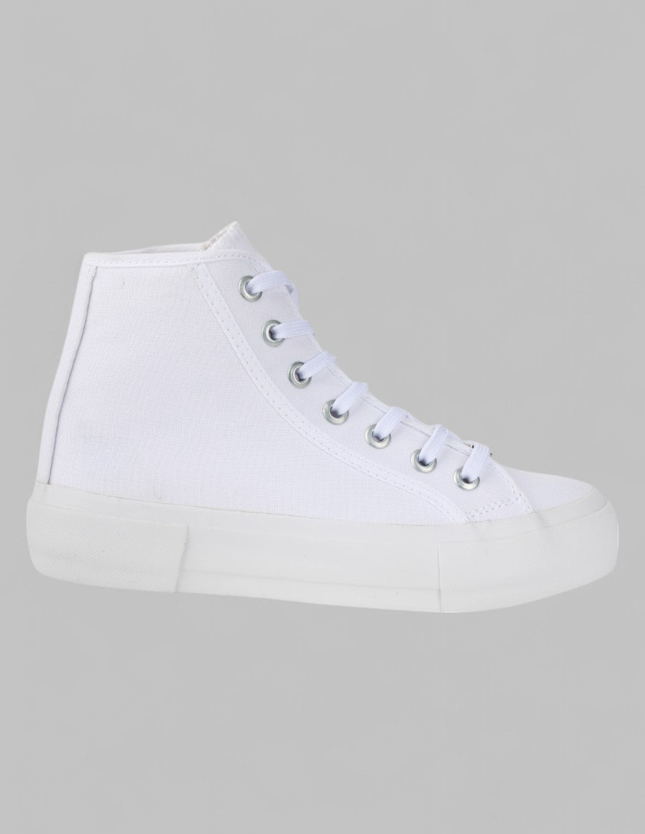 Tenis botín Exterior Textil Color Blanco Para Mujer De RBCOLLECTION
