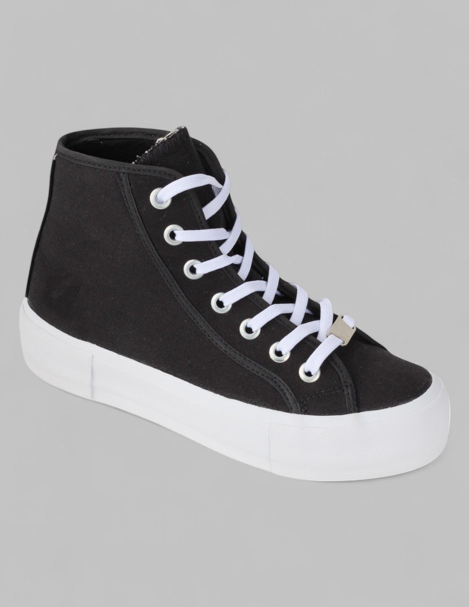 Tenis botín Itala Textil - Negro