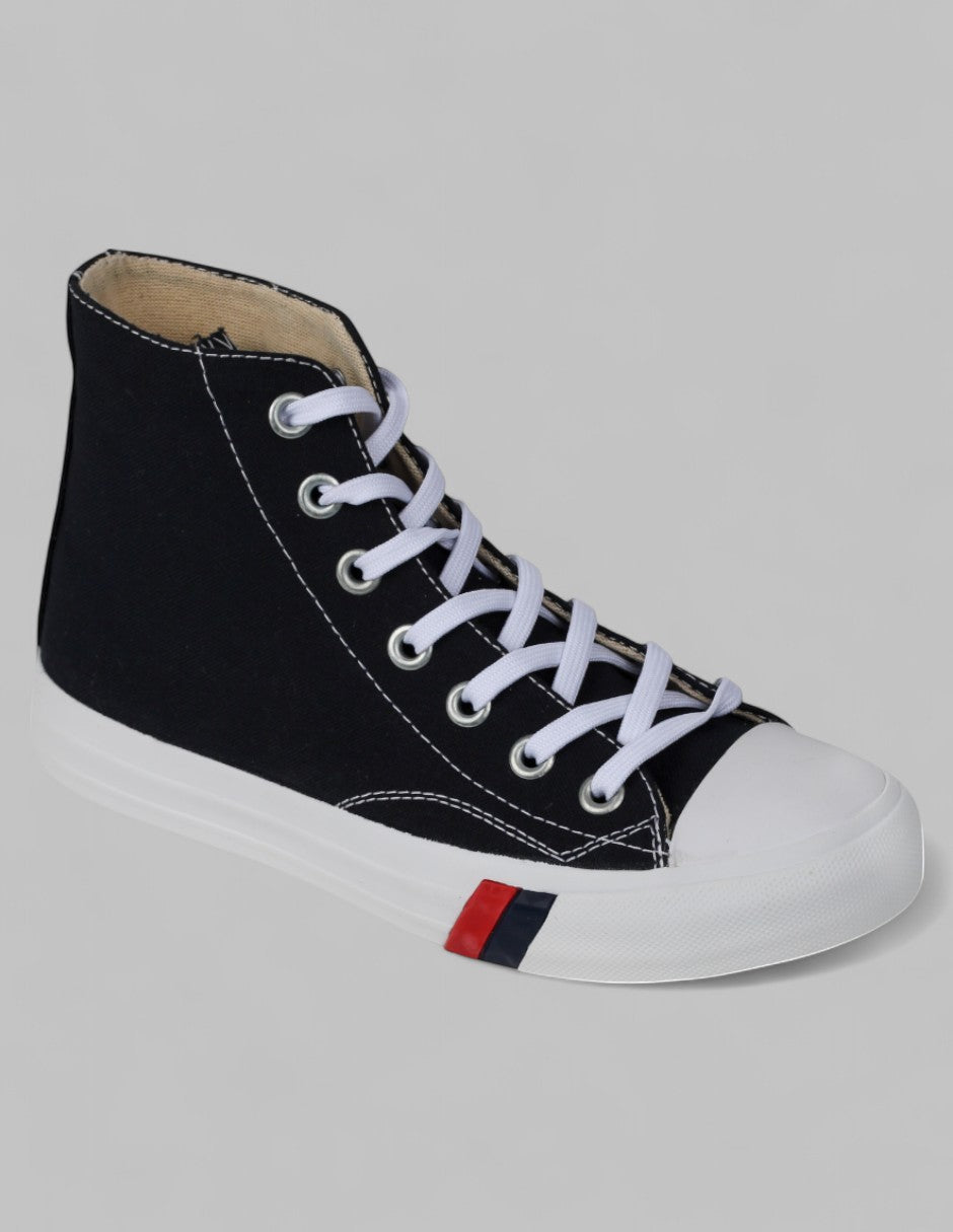 Tenis botín Itala Textil - Negro