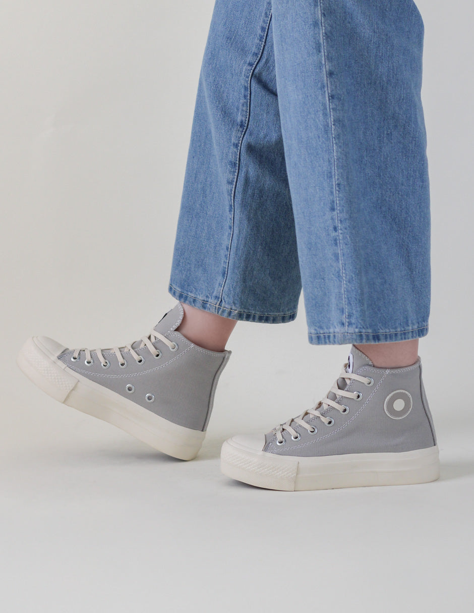 Tenis botín Italia Textil - Gris