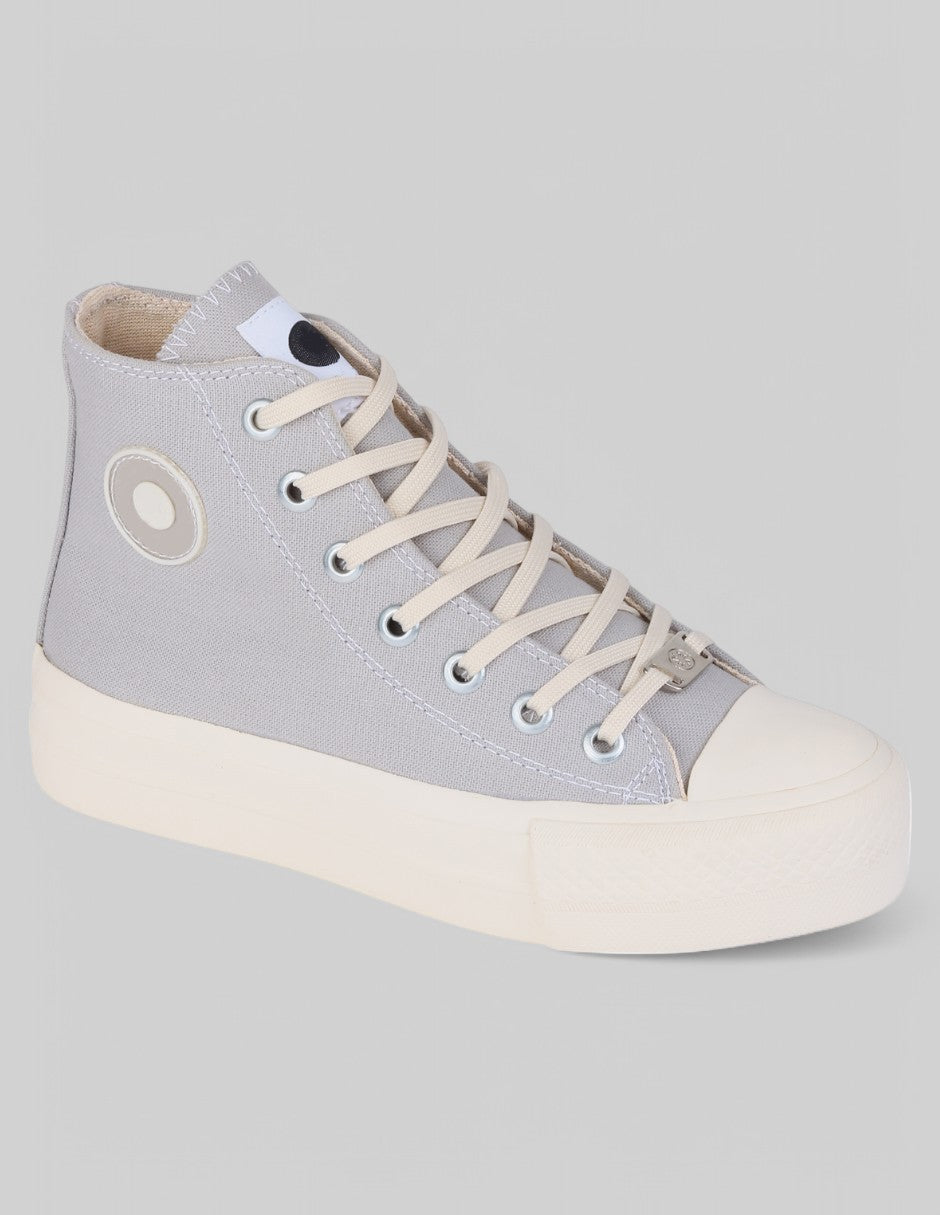 Tenis botín Exterior Textil Color Gris Para Mujer De RBCOLLECTION