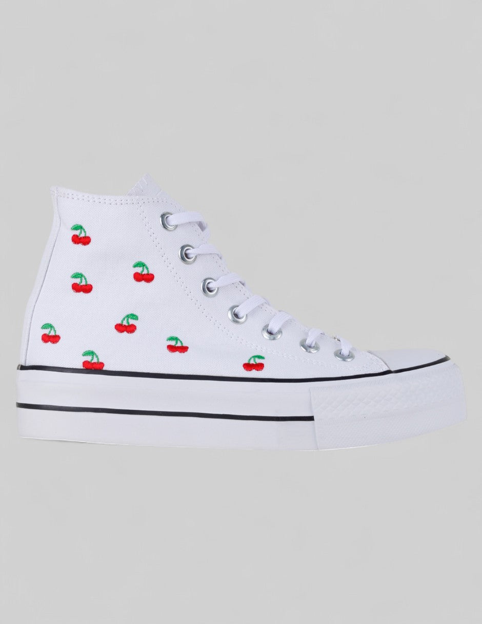 Tenis botín Sourkiss en Textil – Blanco