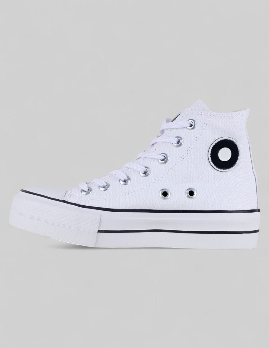 Tenis botín Sourkiss en Textil – Blanco