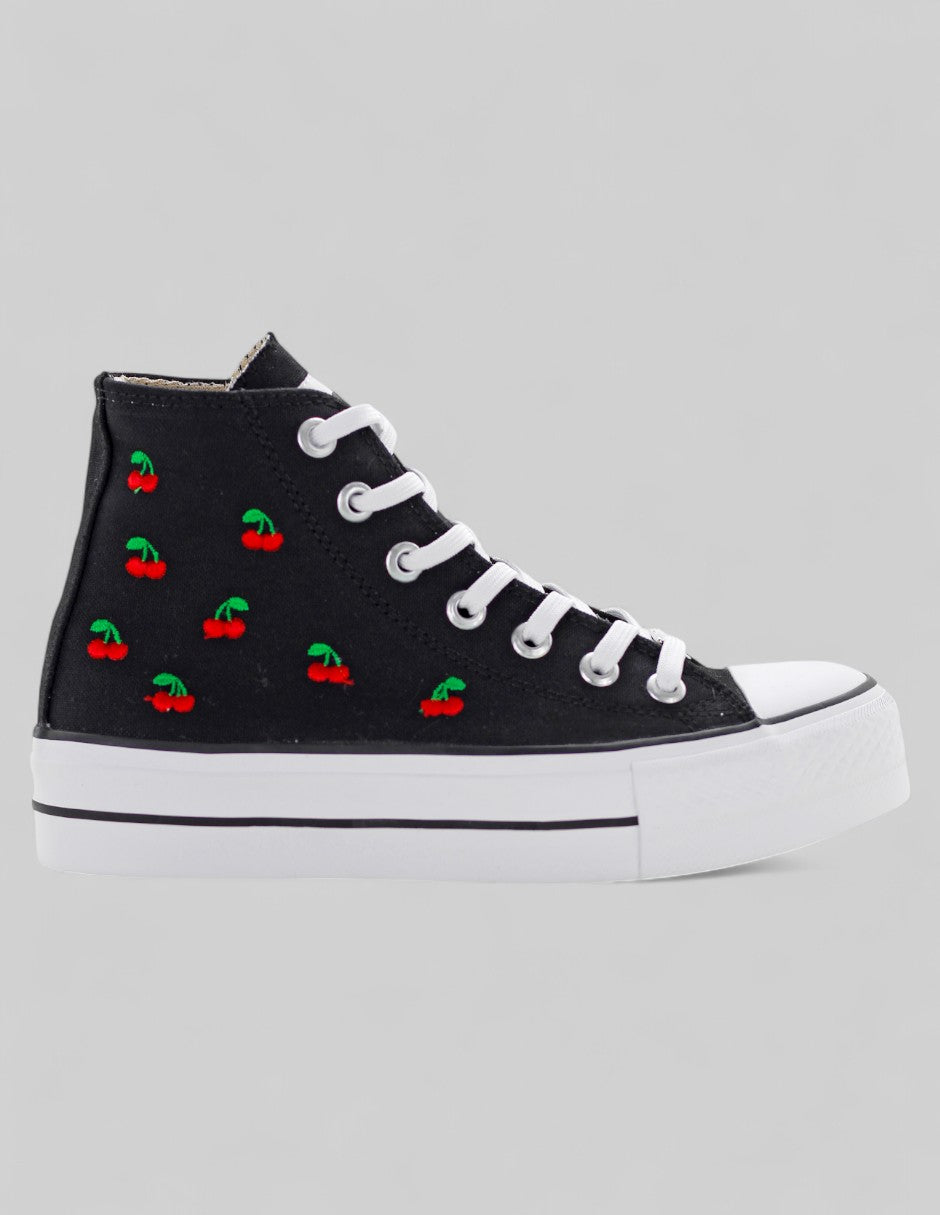 Tenis botín Sourkiss en Textil – Negro