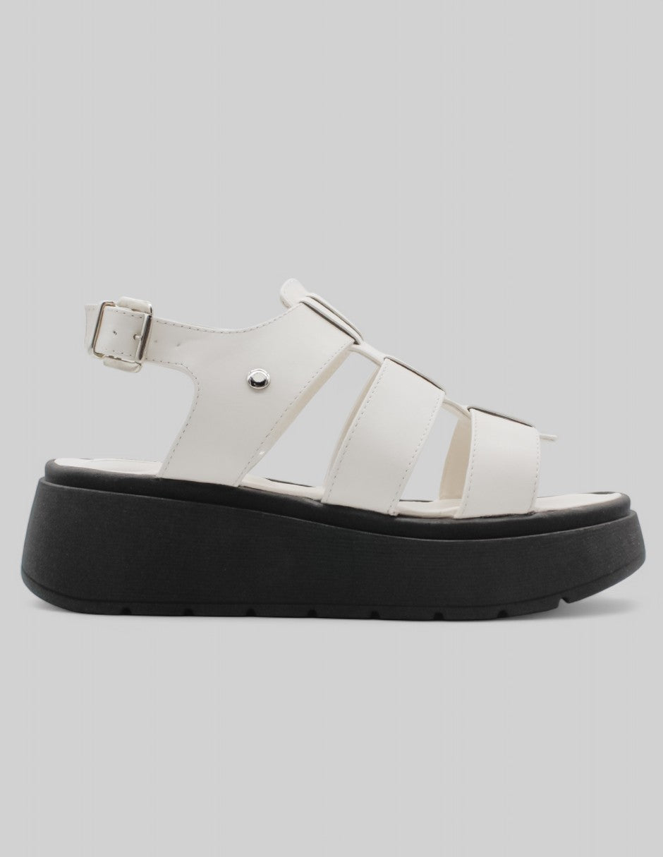 Sandalias con plataforma Been en Piel vegana - Blanco
