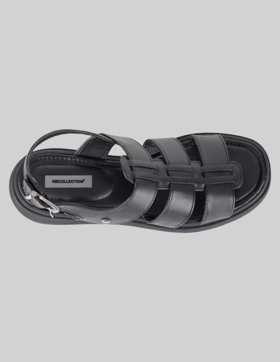 Sandalias con plataforma Yuri en Piel vegana – Negro