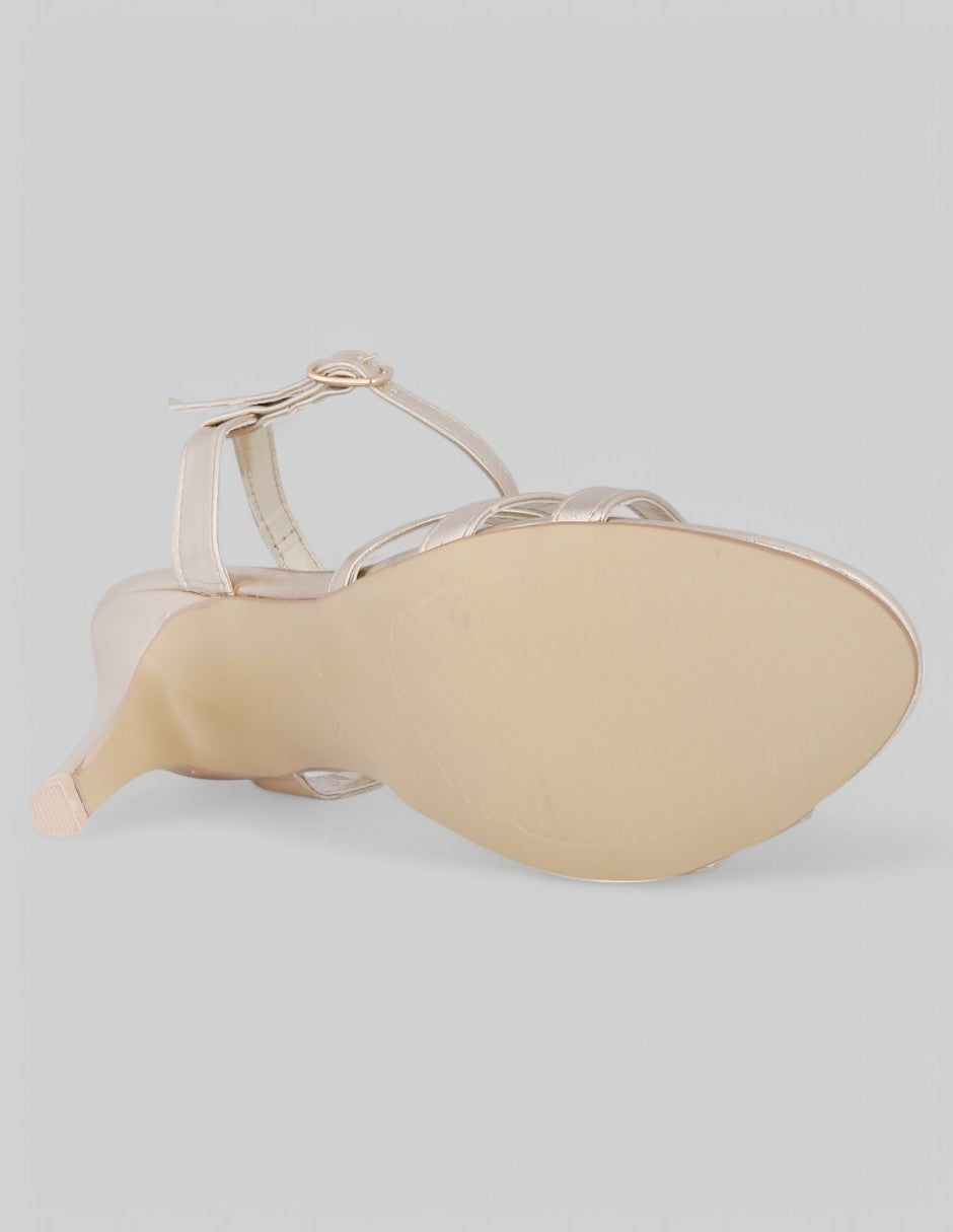 Sandalia con tacón Soft en Sintético - Dorado