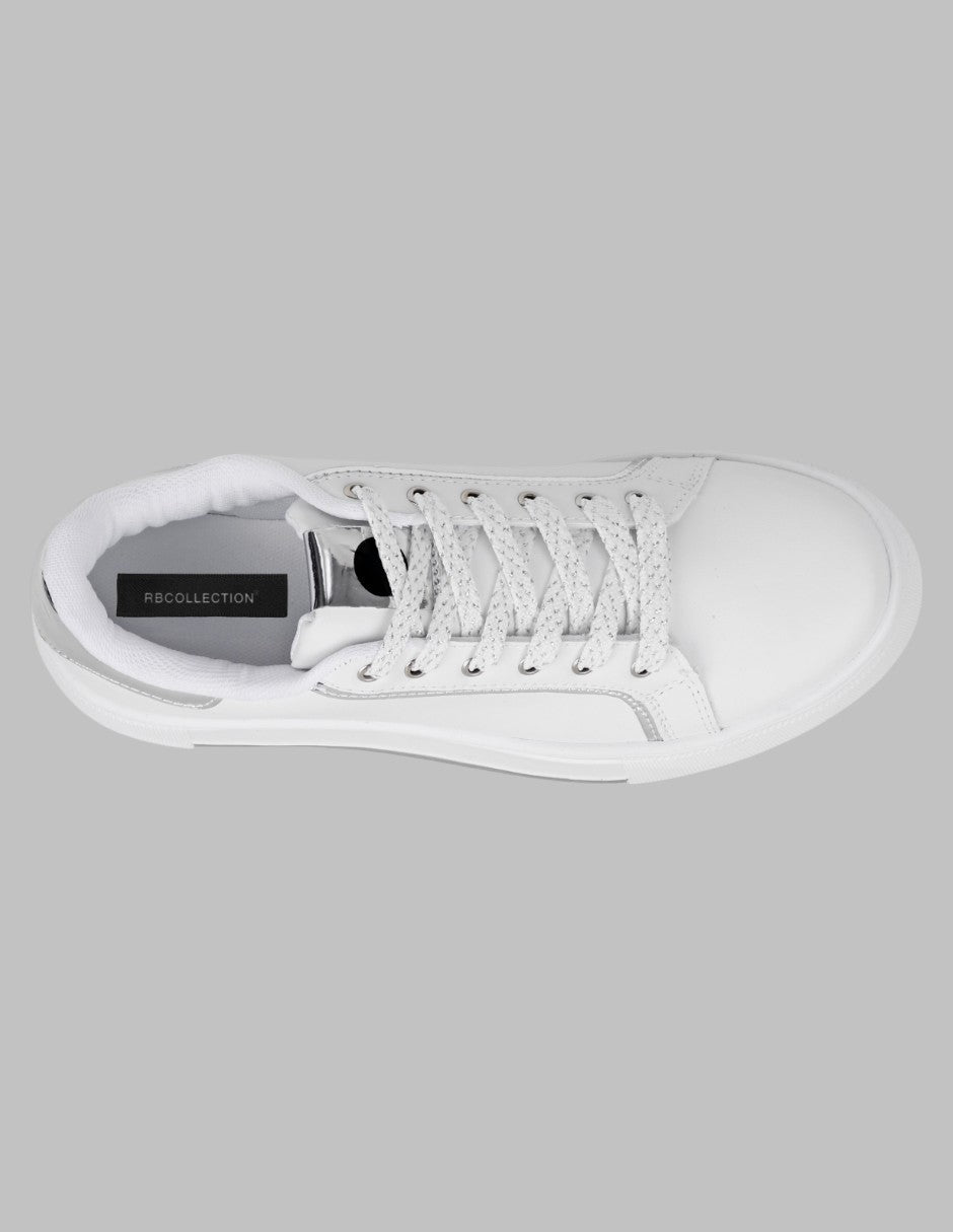 Tenis con cordones Urban en Piel vegana – Blanco