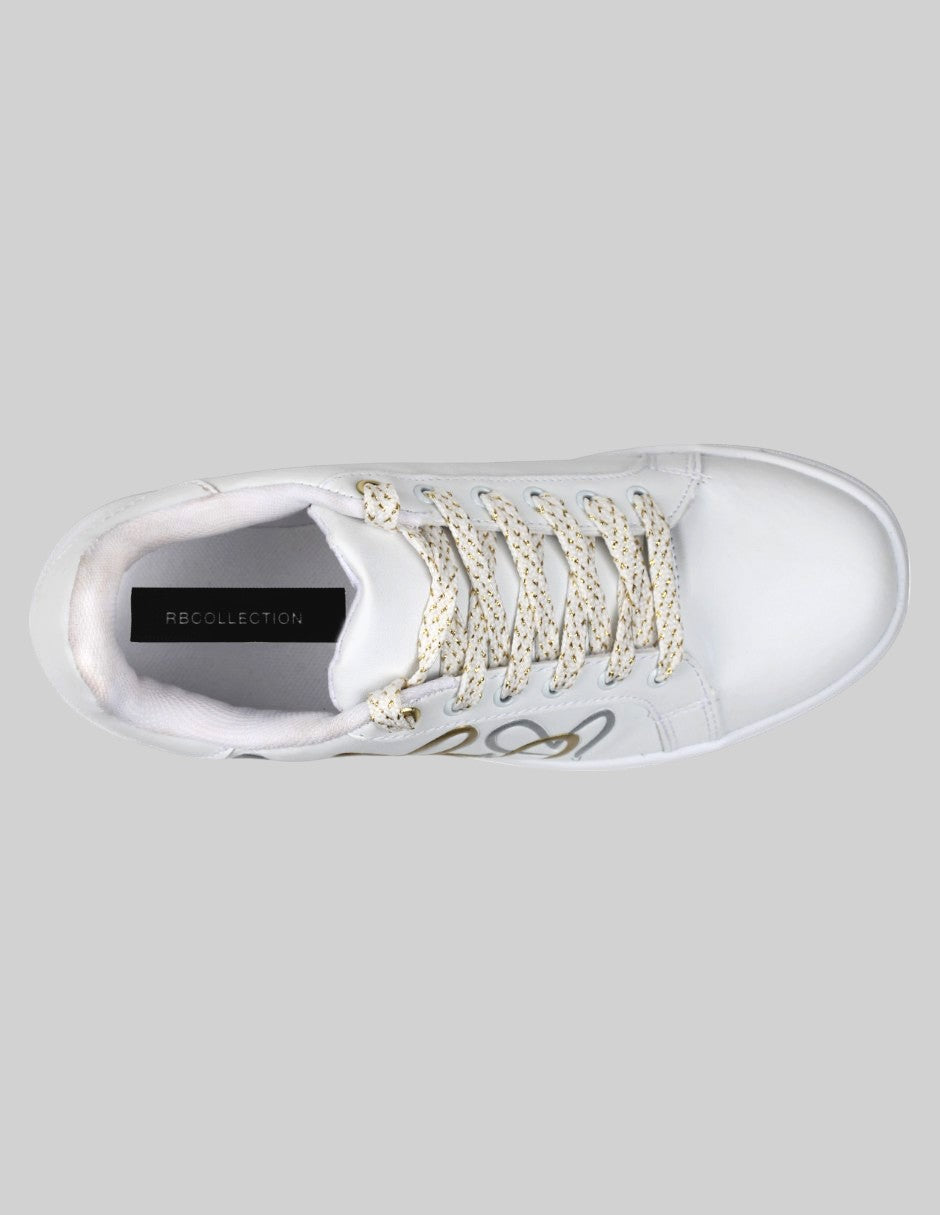 Tenis con cordones Lady Sintético - Blanco