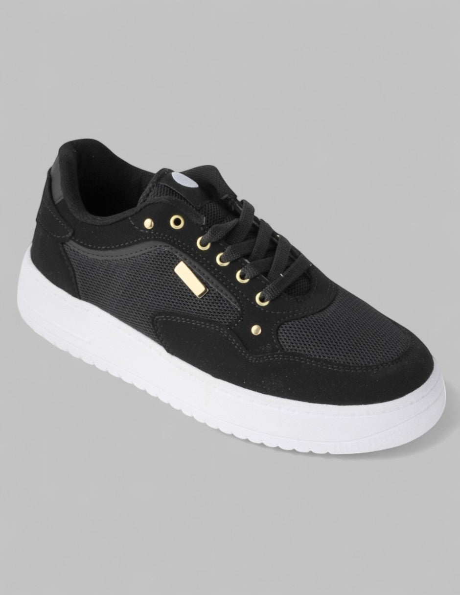 Tenis con cordones Urban Textil - Negro