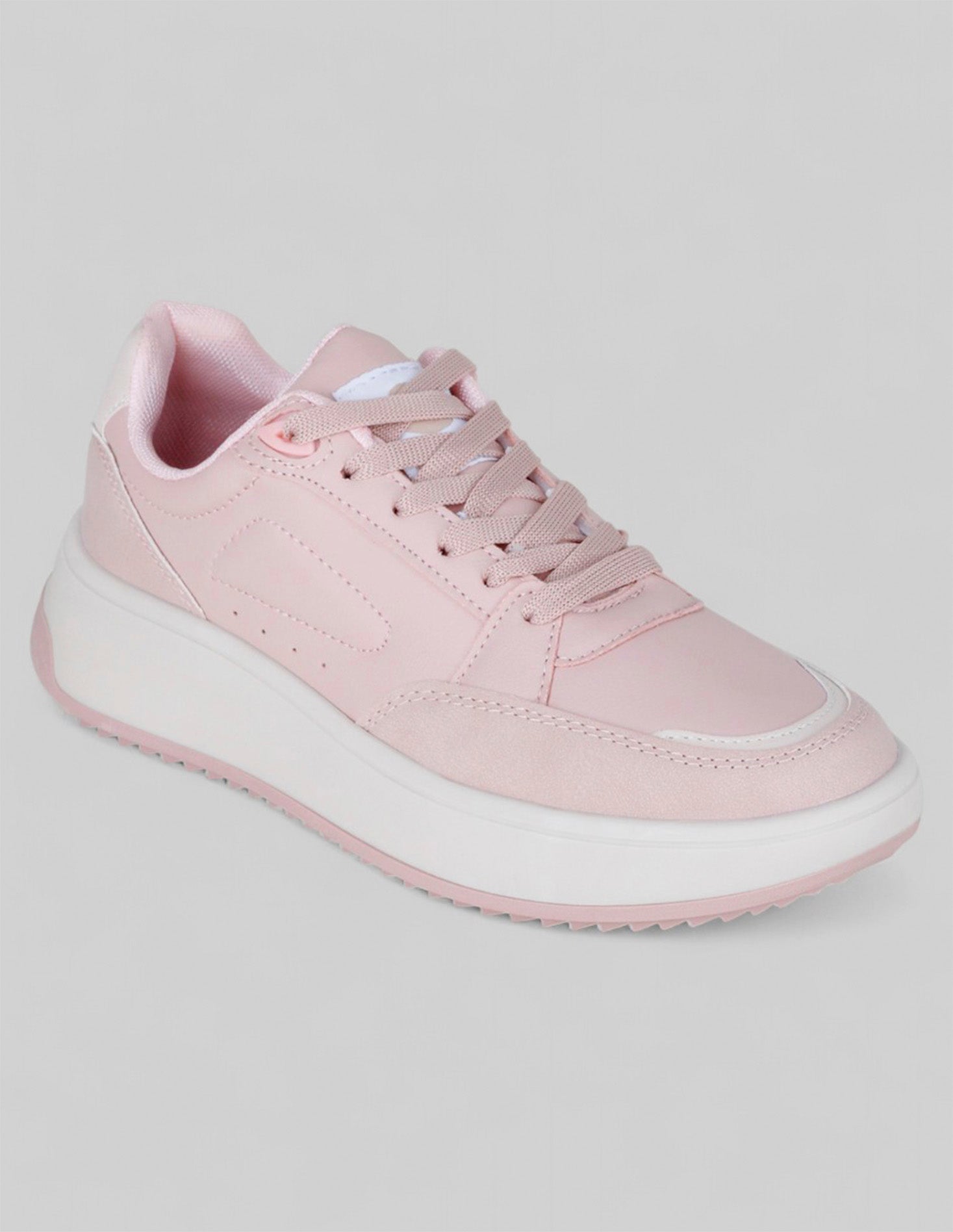 Tenis con cordones  Urban en Piel vegana – Beige