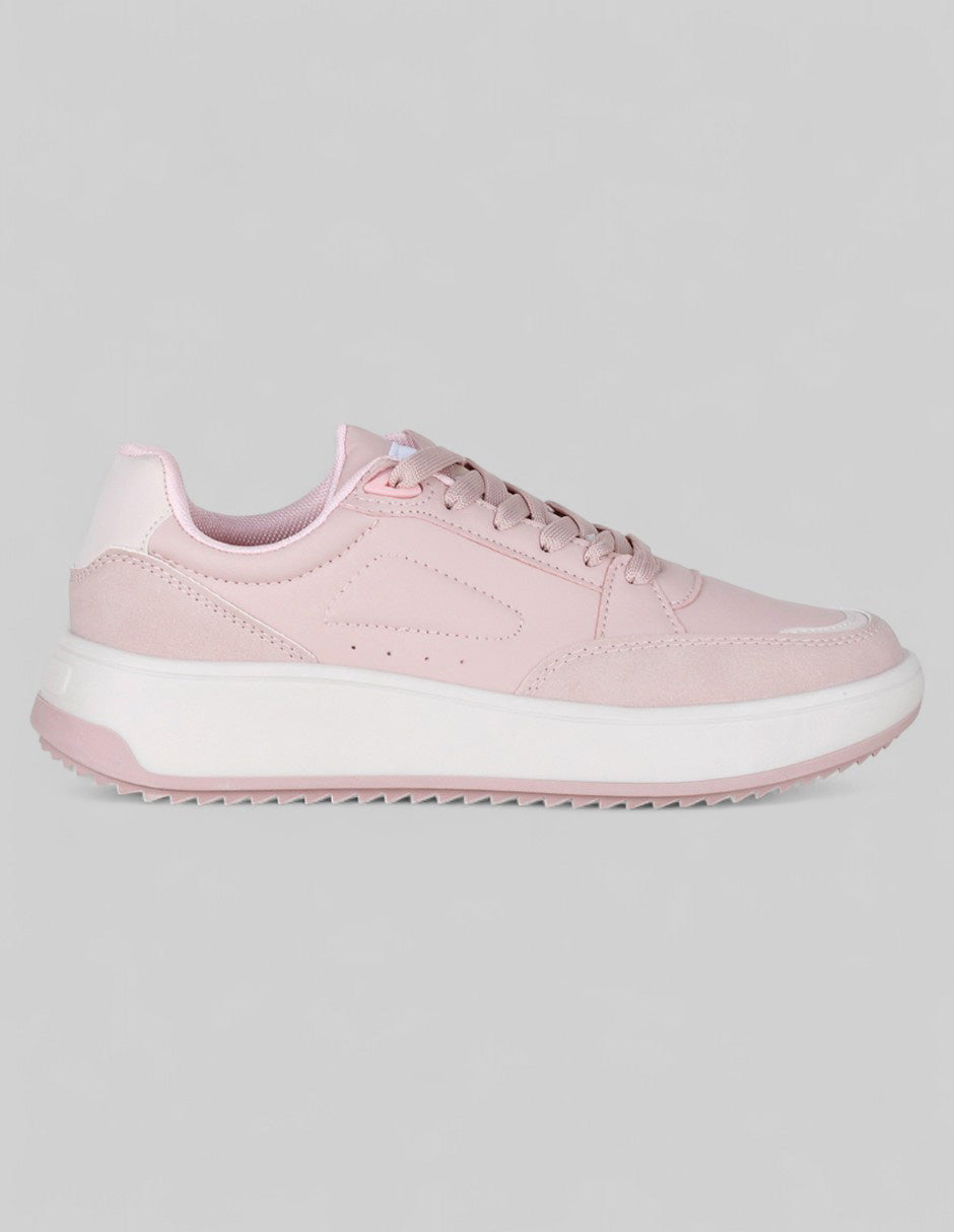 Tenis con cordones  Urban en Piel vegana – Beige