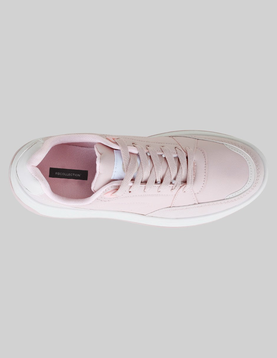 Tenis con cordones  Urban en Piel vegana – Beige