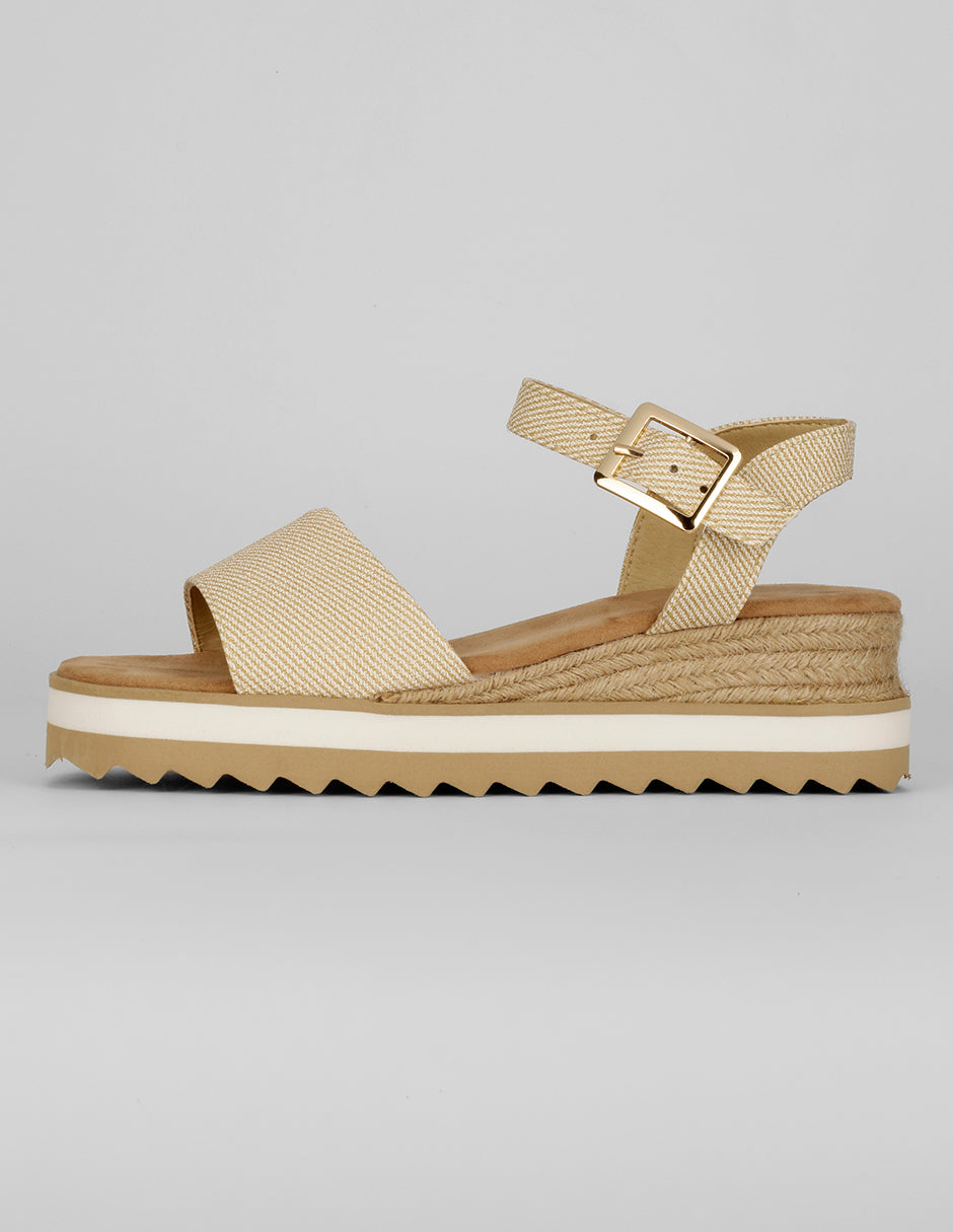 Sandalias con plataforma Exterior Sintético Color Beige Para Mujer De RBCOLLECTION