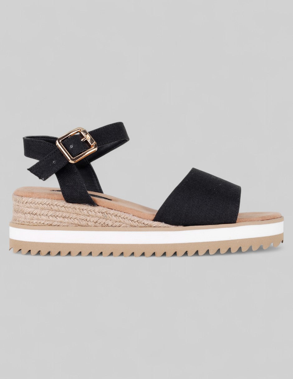 Sandalias de piso Soft en Textil – Negro