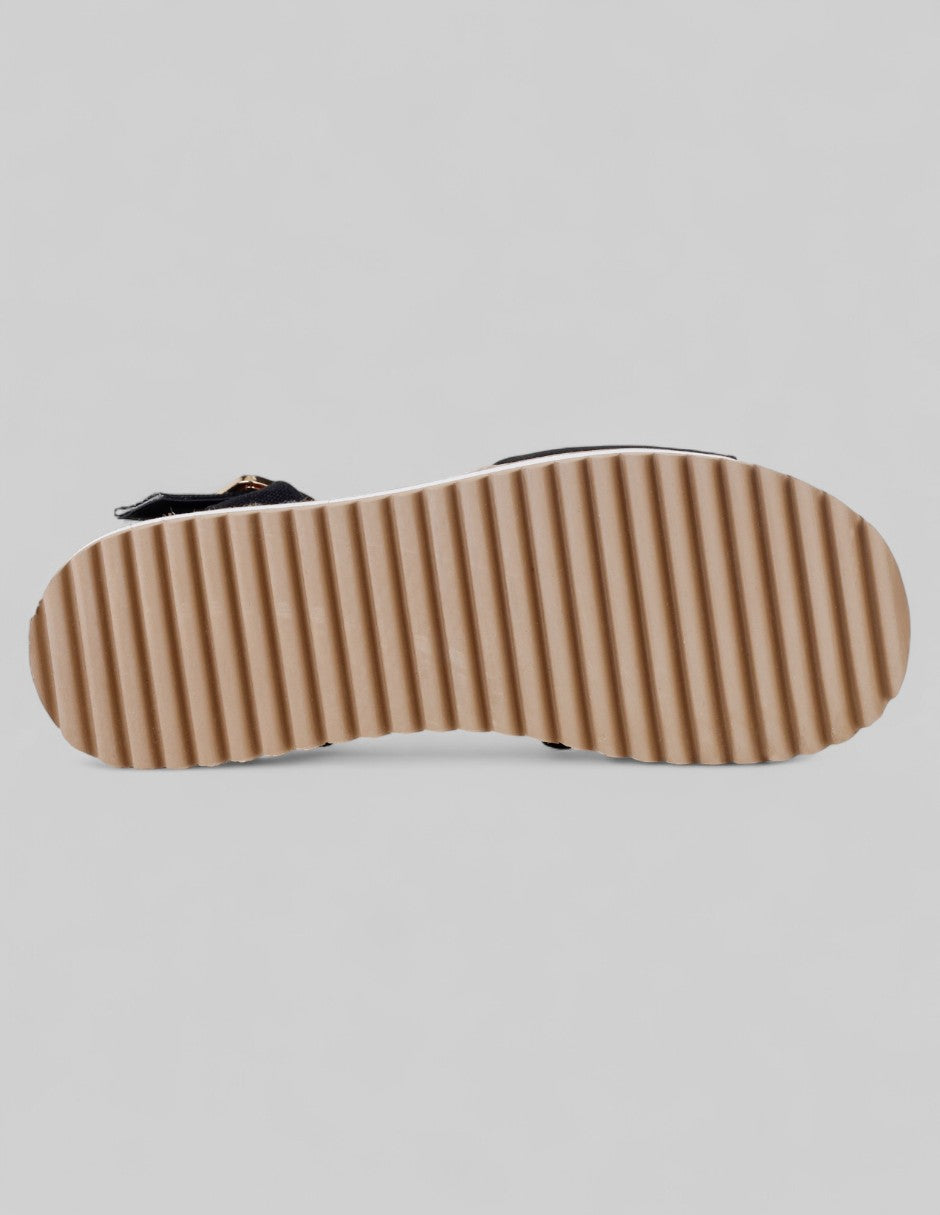 Sandalias de piso Soft en Textil – Negro