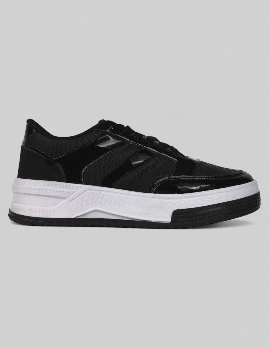 Tenis con cordones Exterior Sintético Color Negro Para Mujer De RBCOLLECTION