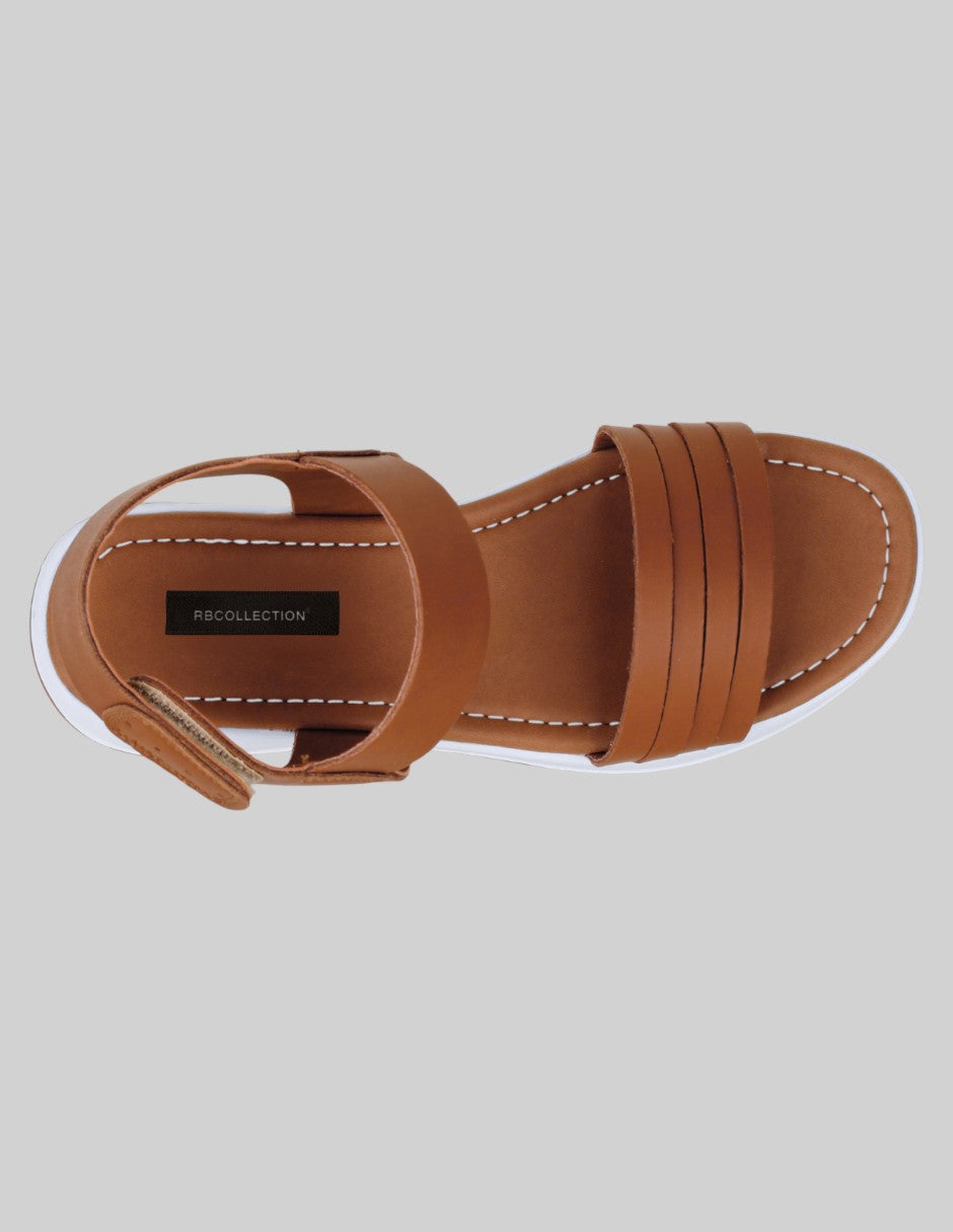 Sandalias con plataforma Soft en Piel vegana – Café