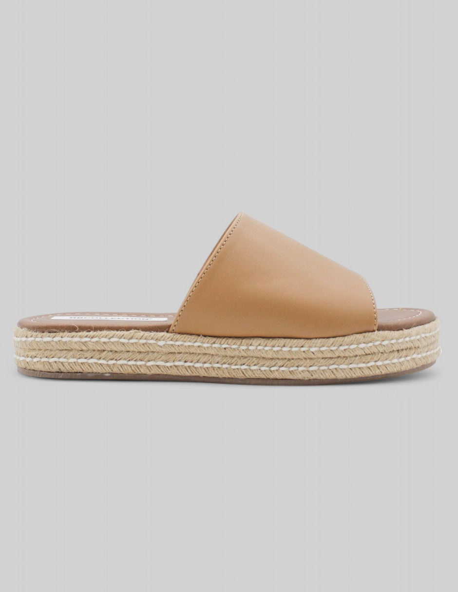 Sandalias de piso Pou en Piel vegana - Café
