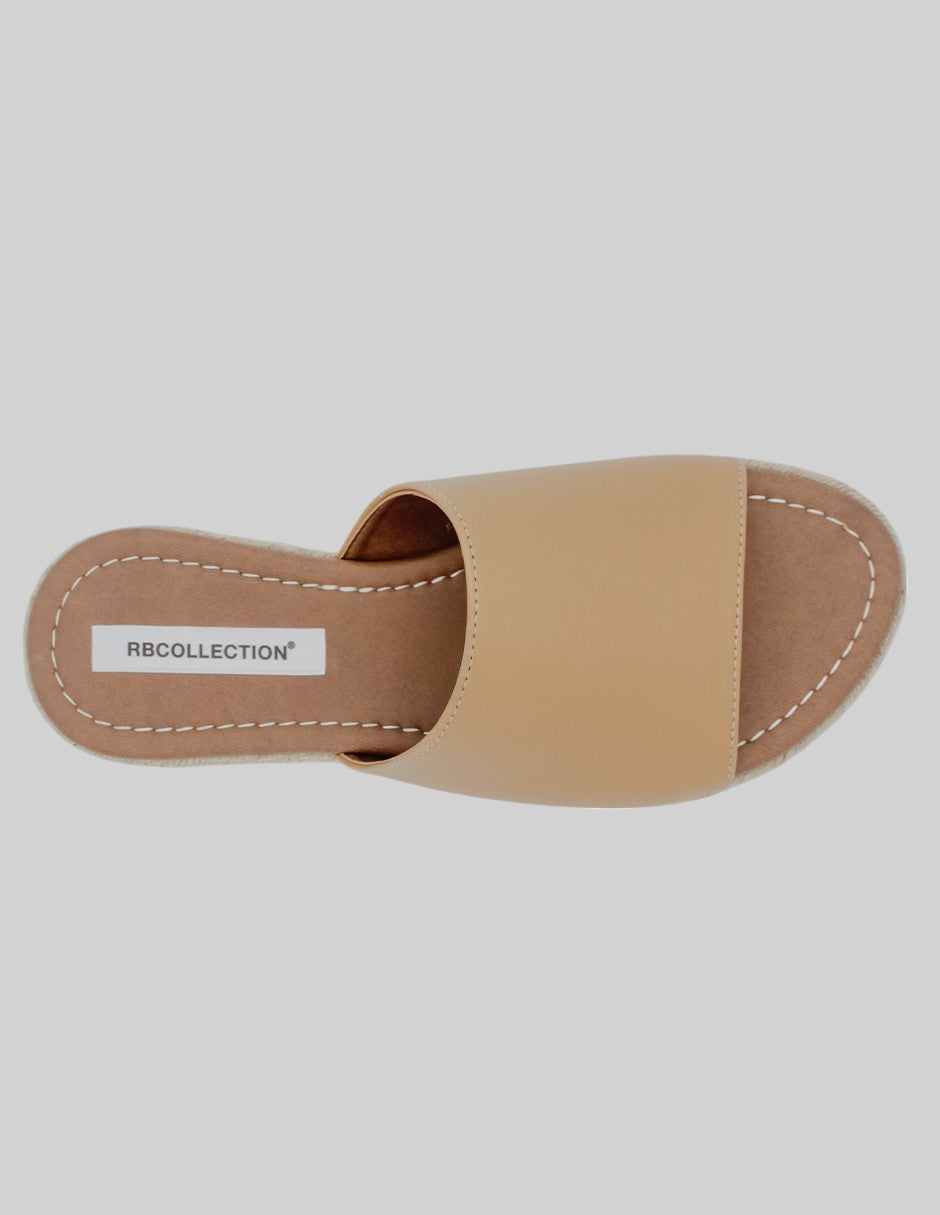 Sandalias de piso Pou en Piel vegana - Café