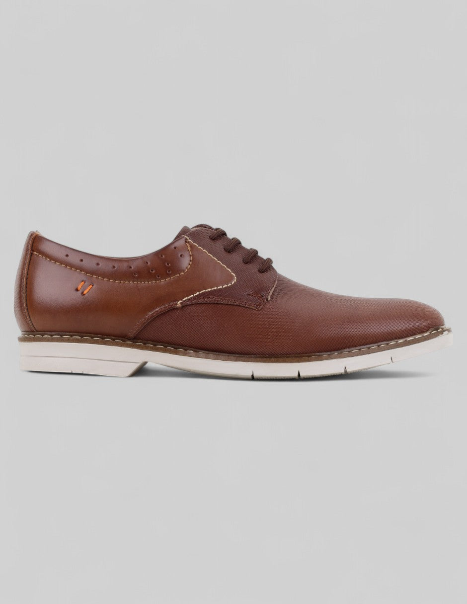 Oxfords Exterior Piel vegana Color Café Para Hombre De RBCOLLECTION