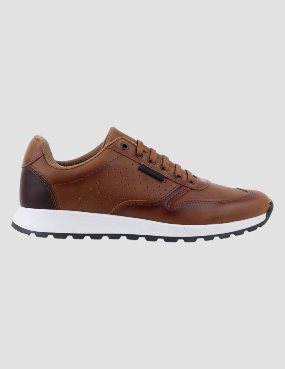Tenis tipo deportivo Exterior Sintético Color Café Para Hombre De RBCOLLECTION